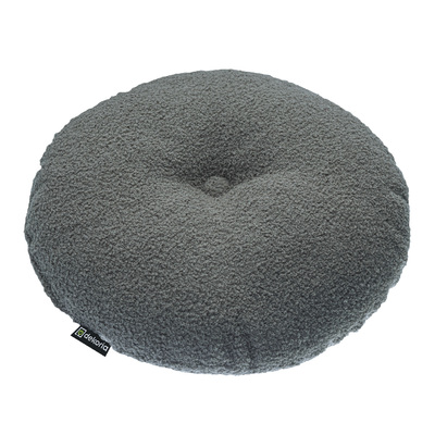 Rund velourpude ⌀37 cm fra kollektionen Teddy, Stof: 702-83