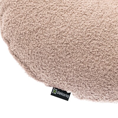 Rund velourpude ⌀37 cm fra kollektionen Teddy, Stof: 702-84