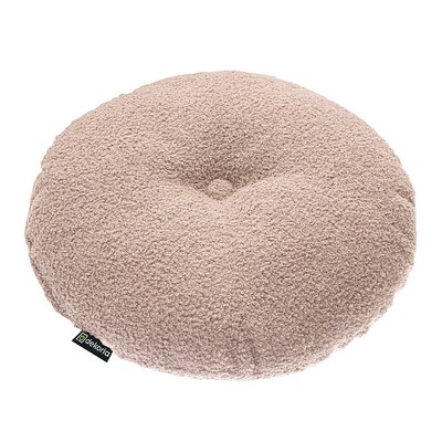 Rund velourpude ⌀37 cm fra kollektionen Teddy, Stof: 702-84