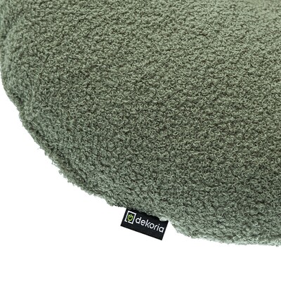 Rund velourpude ⌀37 cm fra kollektionen Teddy, Stof: 702-85