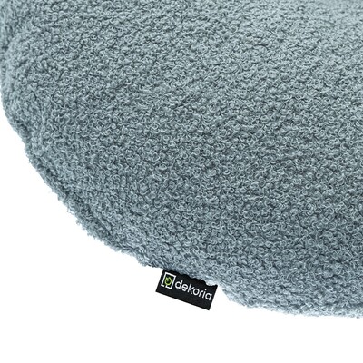 Rund velourpude ⌀37 cm fra kollektionen Teddy, Stof: 702-86