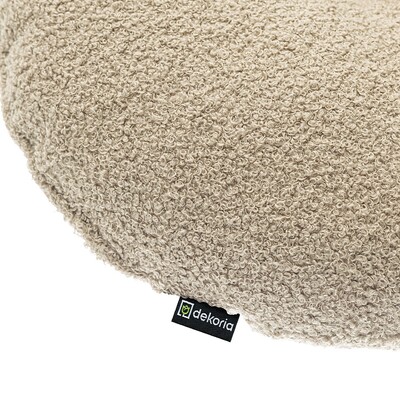 Rund velourpude ⌀37 cm fra kollektionen Teddy, Stof: 702-81