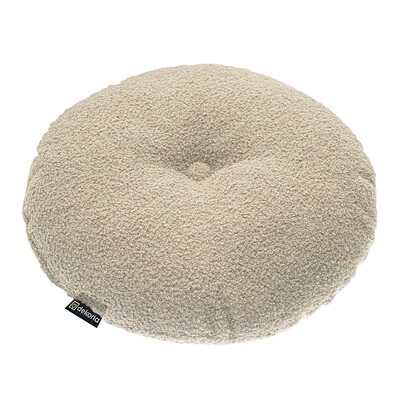 Rund velourpude ⌀37 cm fra kollektionen Teddy, Stof: 702-81