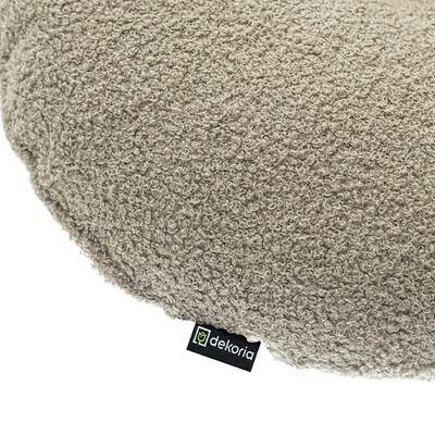 Rund velourpude ⌀37 cm fra kollektionen Teddy, Stof: 702-82
