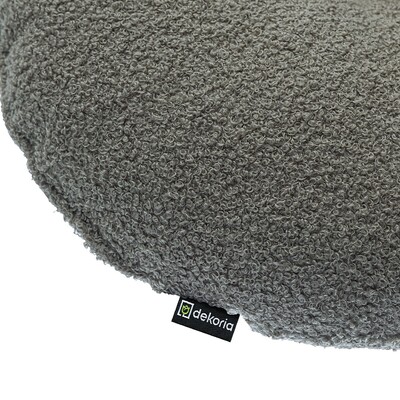 Rund velourpude ⌀37 cm fra kollektionen Teddy, Stof: 702-83