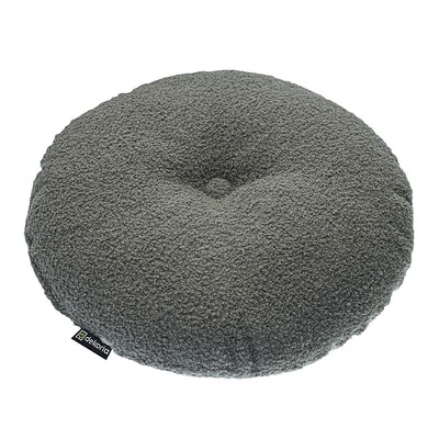Rund velourpude ⌀37 cm fra kollektionen Teddy, Stof: 702-83