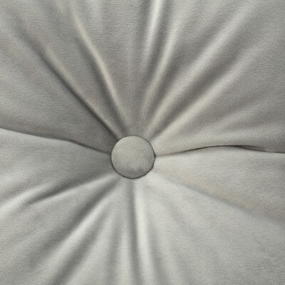 Square velvet cushion with button