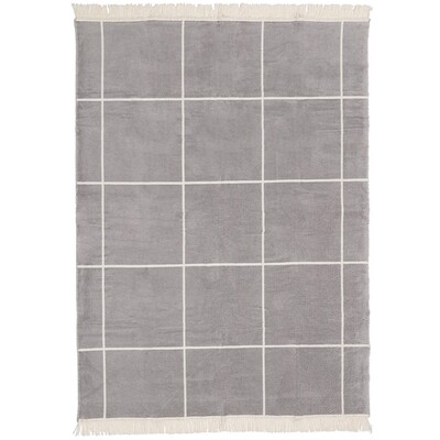 Kuscheldecke Cotton Cloud 150x200 Grey&Ecru Check 150 x 200 cm