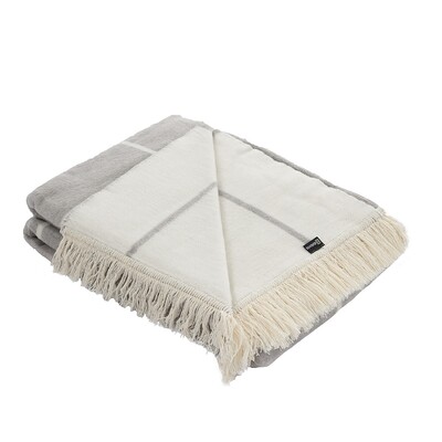 Kuscheldecke Cotton Cloud 150x200 Grey&Ecru Check 150 x 200 cm