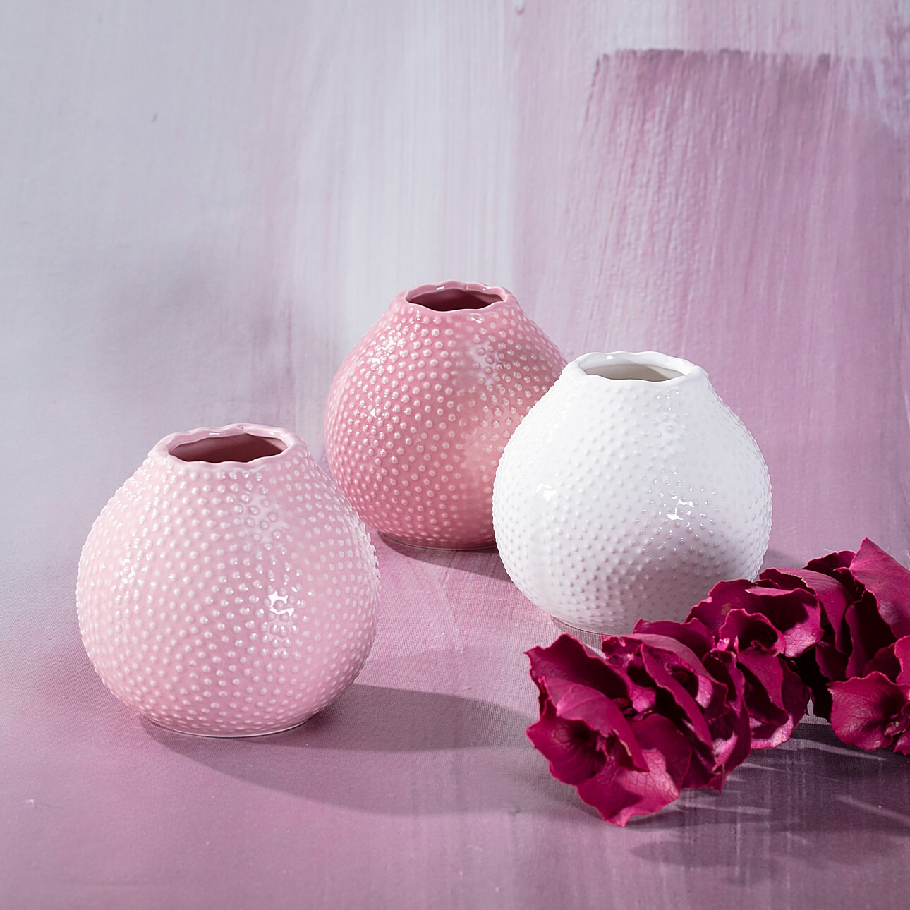 Vase Tessa Light Pink 13cm, 13 x 13 cm günstig online kaufen