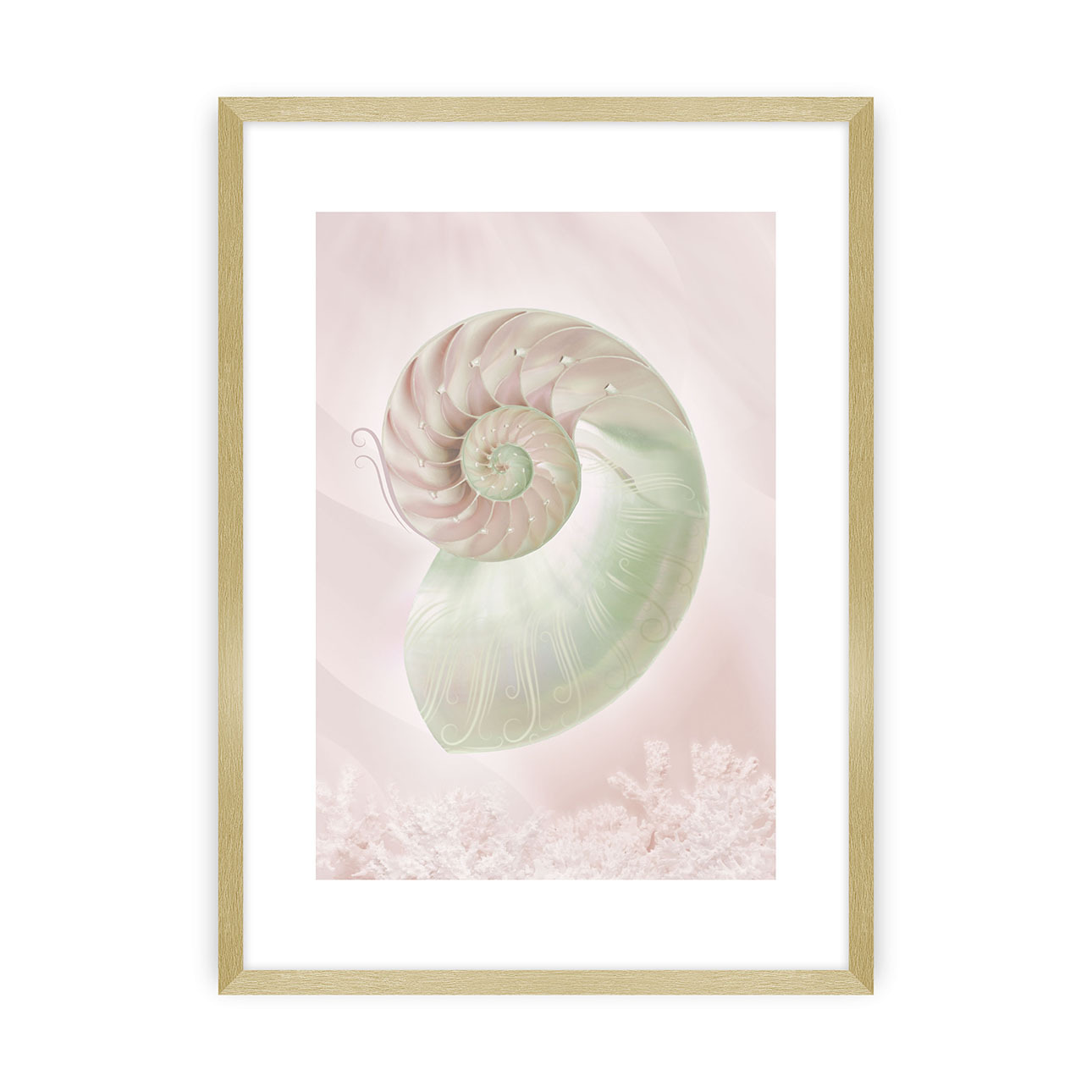 Poster Pastel Pink III, 50 x 70 cm , Ramka: Złota günstig online kaufen