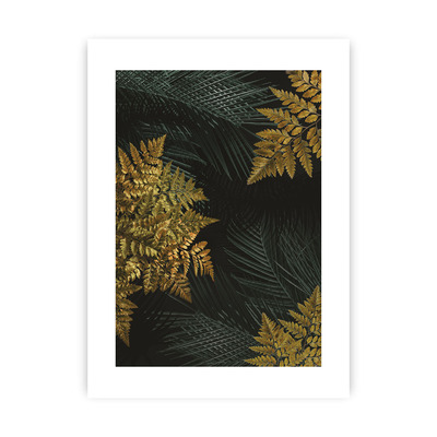 Plakát Golden Leaves II 30 x 40 cm