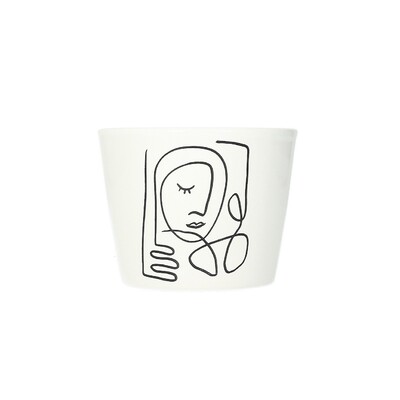 Ozdobný květináč Face I výška 8cm ⌀10 x 8 cm