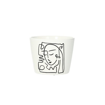 Ozdobný květináč Face II výška 8cm ⌀10 x 8 cm