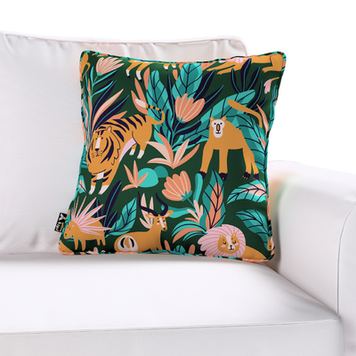 Lola piped cushion cover 45 x 45 cm (18 x 18 inch) in collection Magic Collection, fabric: 500-42