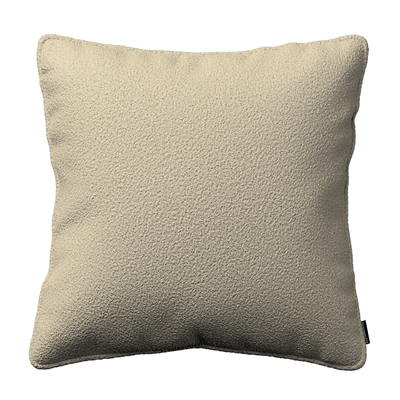 Gabi piped cushion cover 45 x 45 cm (18 x 18 inch) in collection Boucle Teddy, fabric: 702-82