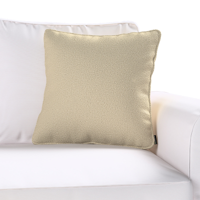 Gabi piped cushion cover 45 x 45 cm (18 x 18 inch) in collection Boucle Teddy, fabric: 702-82