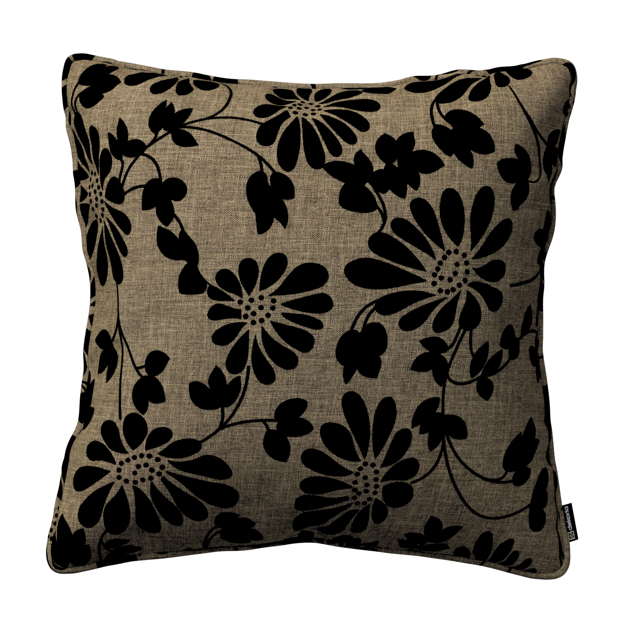 Kissenhülle Gabi mit Paspel, beige-schwarz, 45 x 45 cm, Living II (162-11) günstig online kaufen