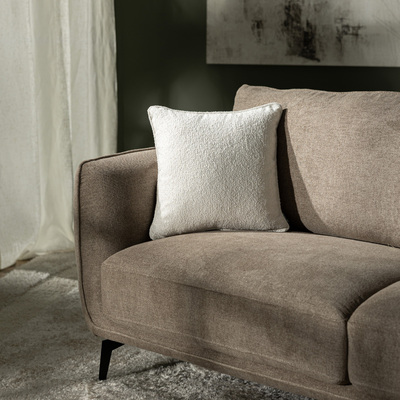 Pudebetræk<br/>Gabi med kant 60 x 60 cm fra kollektionen Boucle Mist, Stof: 145-42