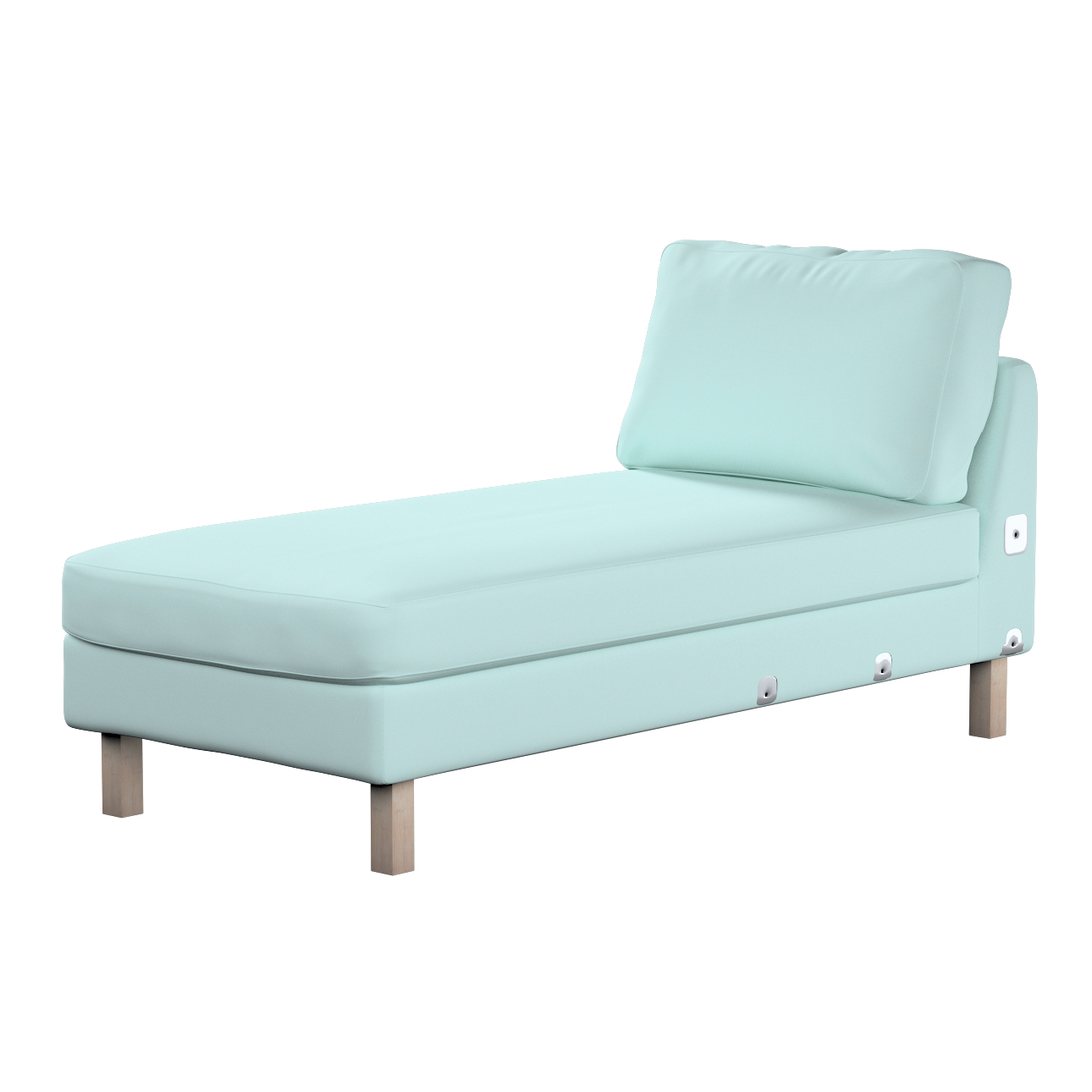 Bezug für Karlstad Recamiere Zustellsofa, kurz, hellblau, Bezug für Karlsta günstig online kaufen