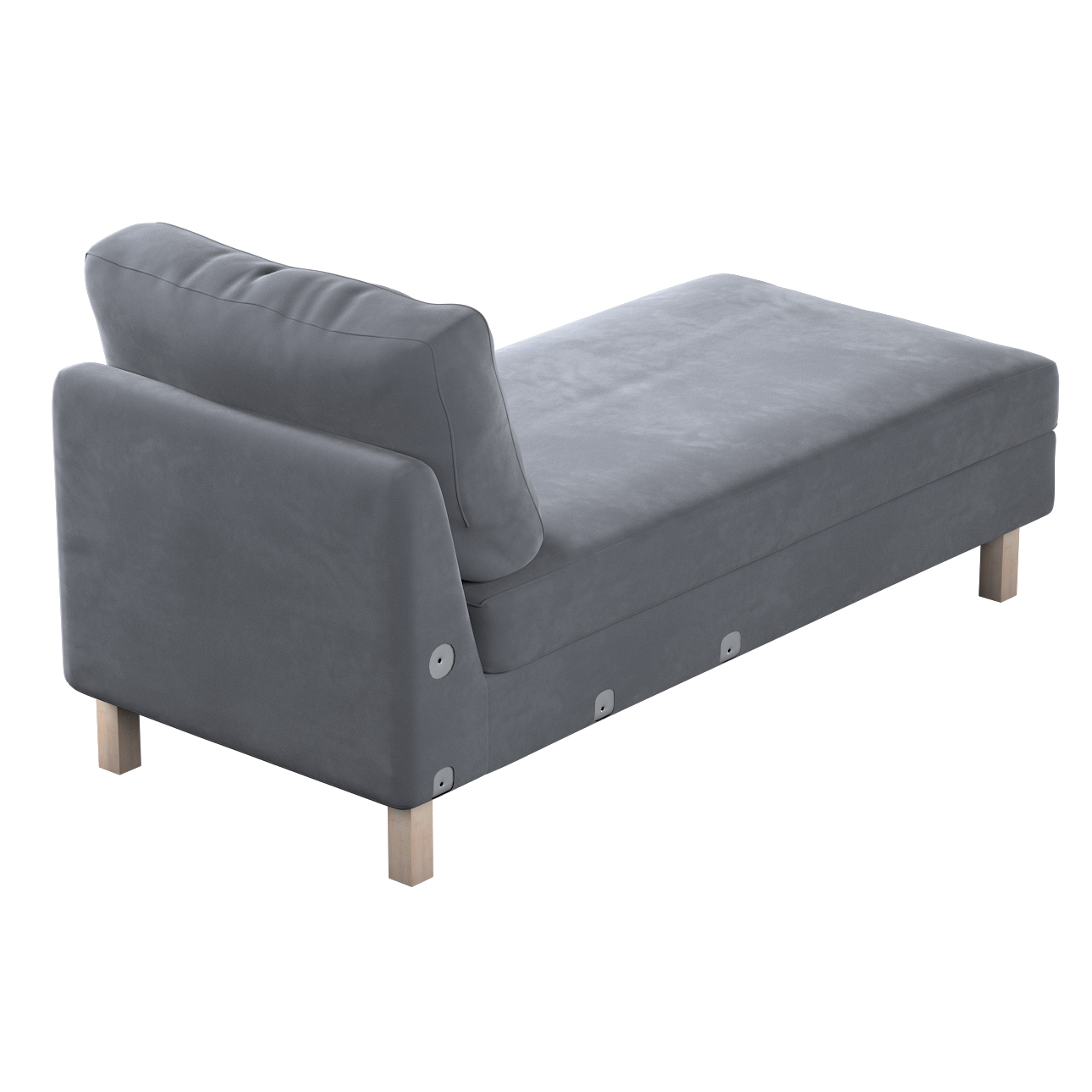 Bezug für Karlstad Recamiere Zustellsofa, kurz, anthrazit, Bezug für Karlst günstig online kaufen