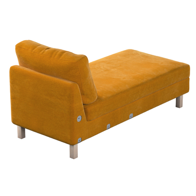 Pokrowiec na szezlong Karlstad dostawka, krótki 80 x 160 x 80 cm w kolekcji Velvet, tkanina: 704-23