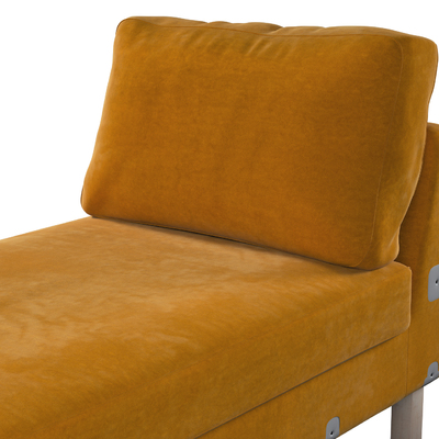 Pokrowiec na szezlong Karlstad dostawka, krótki 80 x 160 x 80 cm w kolekcji Velvet, tkanina: 704-23