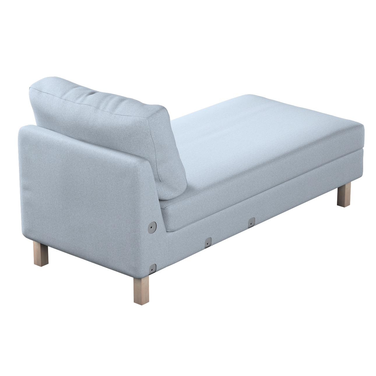 Bezug für Karlstad Recamiere Zustellsofa, kurz, steingrau, Bezug für Karlst günstig online kaufen