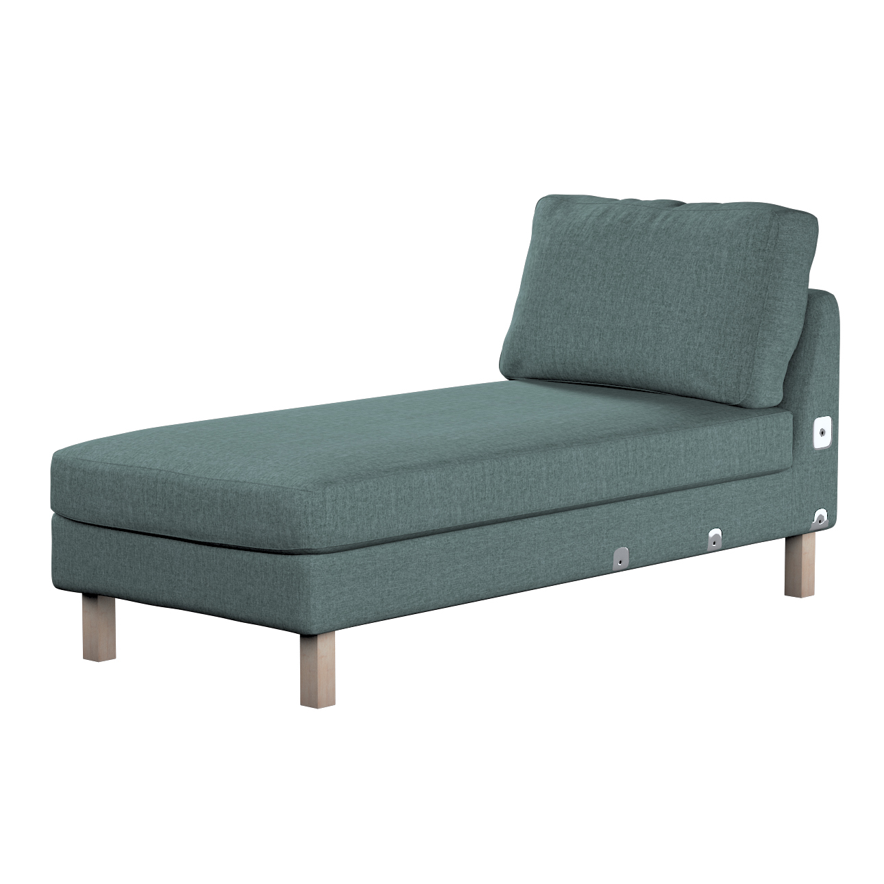 Bezug für Karlstad Recamiere Zustellsofa, kurz, grau- blau, Bezug für Karls günstig online kaufen