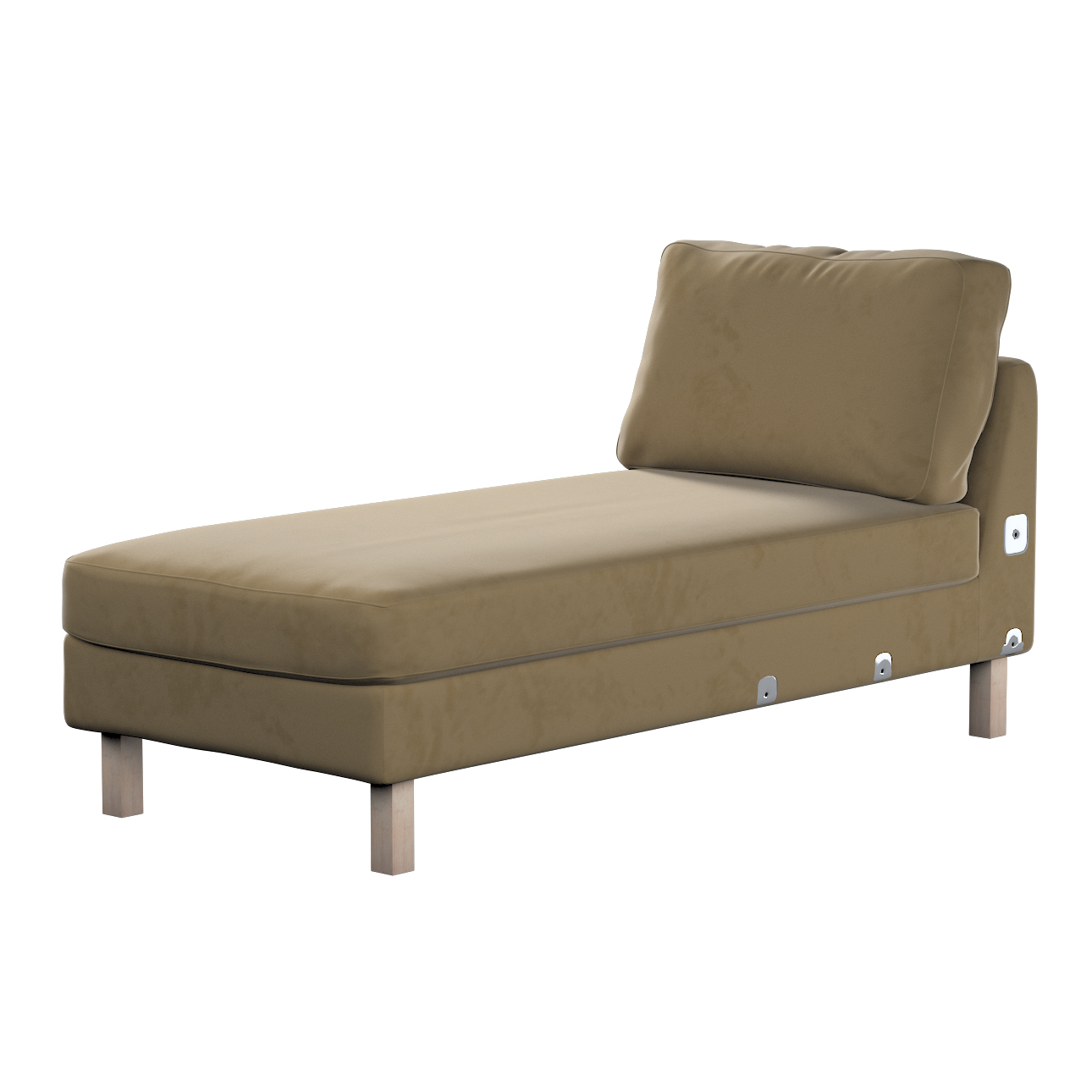 Bezug für Karlstad Recamiere Zustellsofa, kurz, hellbraun, Bezug für Karlst günstig online kaufen