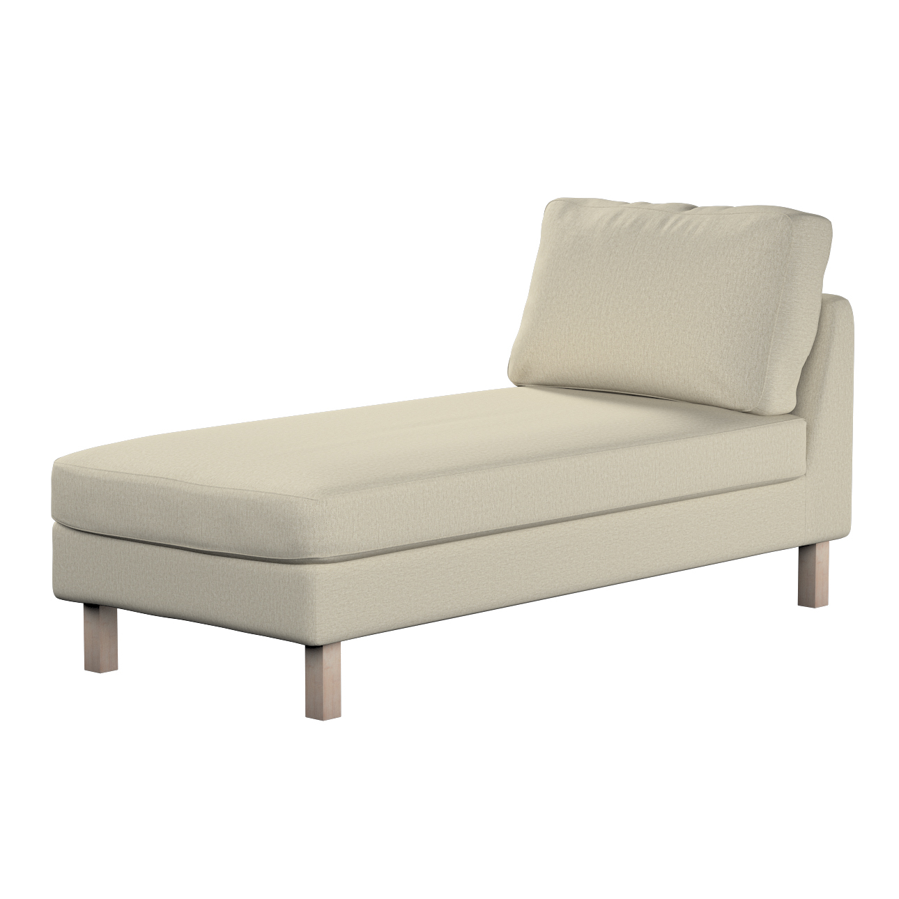 Bezug für Karlstad Recamiere ohne Armlehne kurz, beige-grau, Bezug für Reca günstig online kaufen