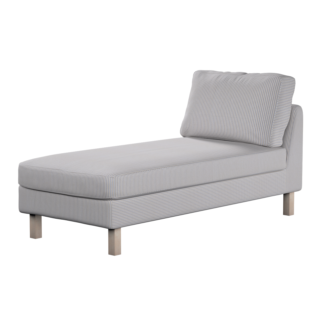 Bezug für Karlstad Recamiere ohne Armlehne kurz, beige-blau, Bezug für Reca günstig online kaufen