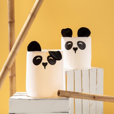Happy Band toy basket - Panda 25x30cm 25x25x30cm