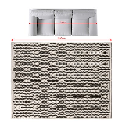 Koberec Cottage black/beige 200x290cm 200 x 290 cm