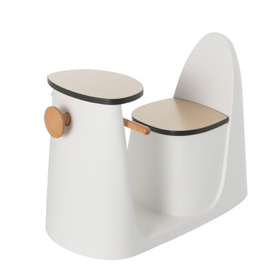 Stuhl mit Tisch 2in1 Vespo white 40x75x59cm