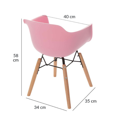 Baby chair Monte candy pink 40x40x58cm