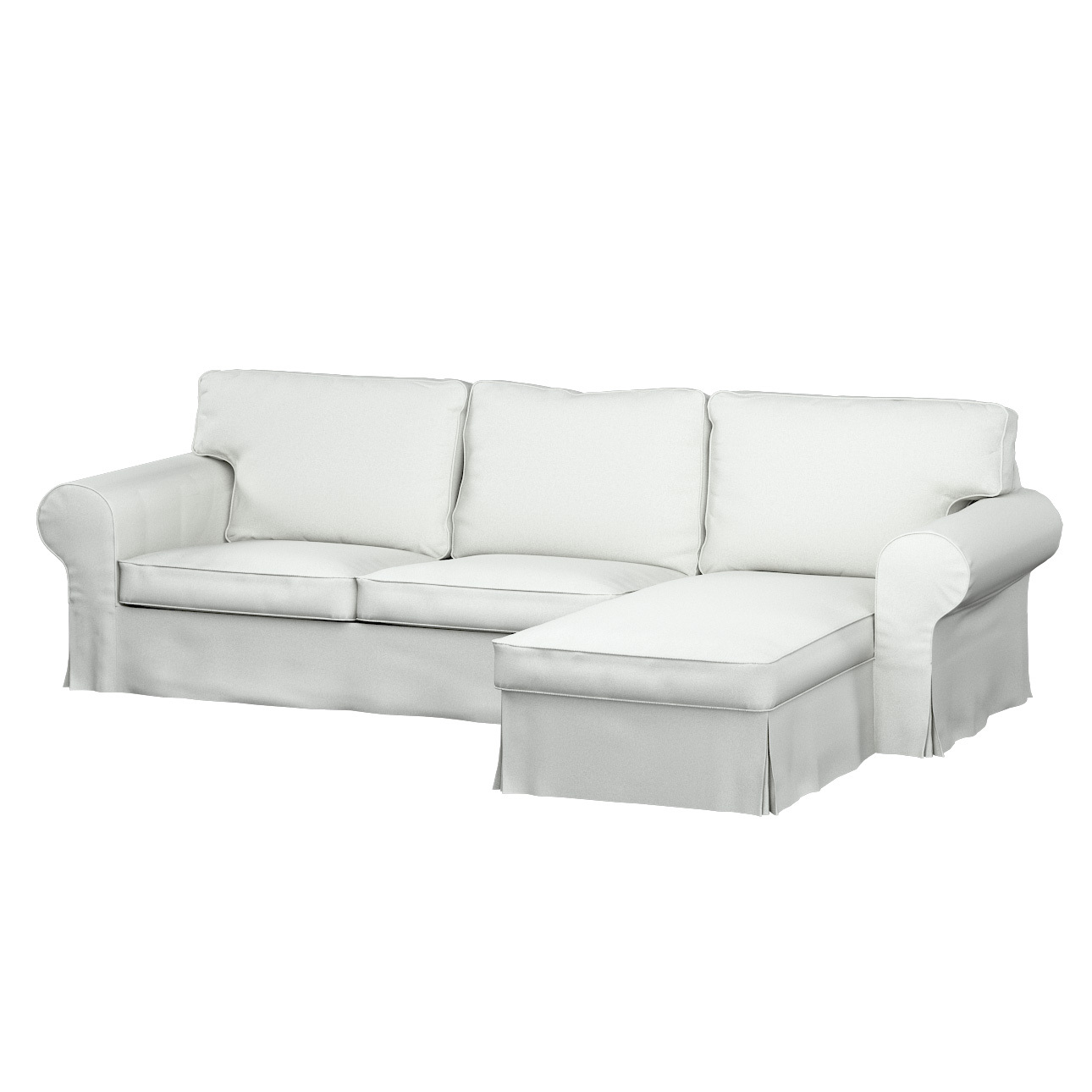 Dekoria Bezug für Ektorp 2-Sitzer Sofa mit Recamiere, Kollektion Living Loop, helles Salbeigrün