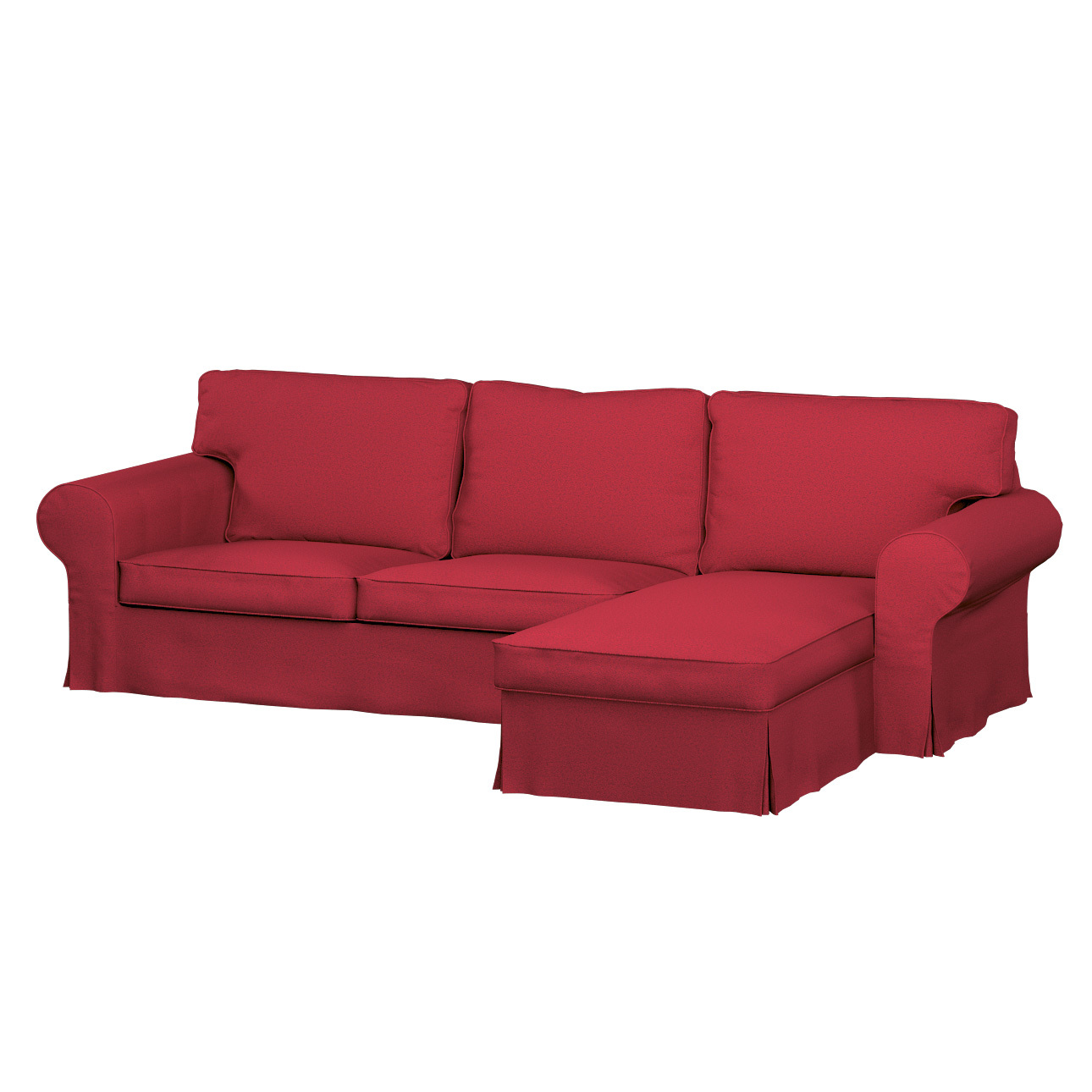 Dekoria Bezug für Ektorp 2-Sitzer Sofa mit Recamiere, Kollektion Living Loop, bordeaux