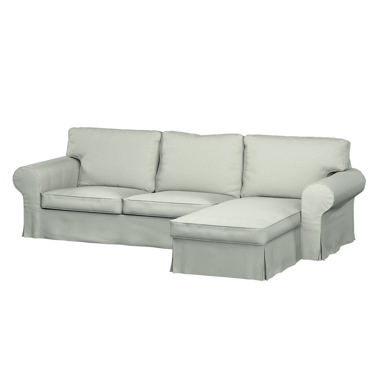 Dekoria Bezug für Ektorp 2-Sitzer Sofa mit Recamiere, Kollektion Living Loop, salbeigrün