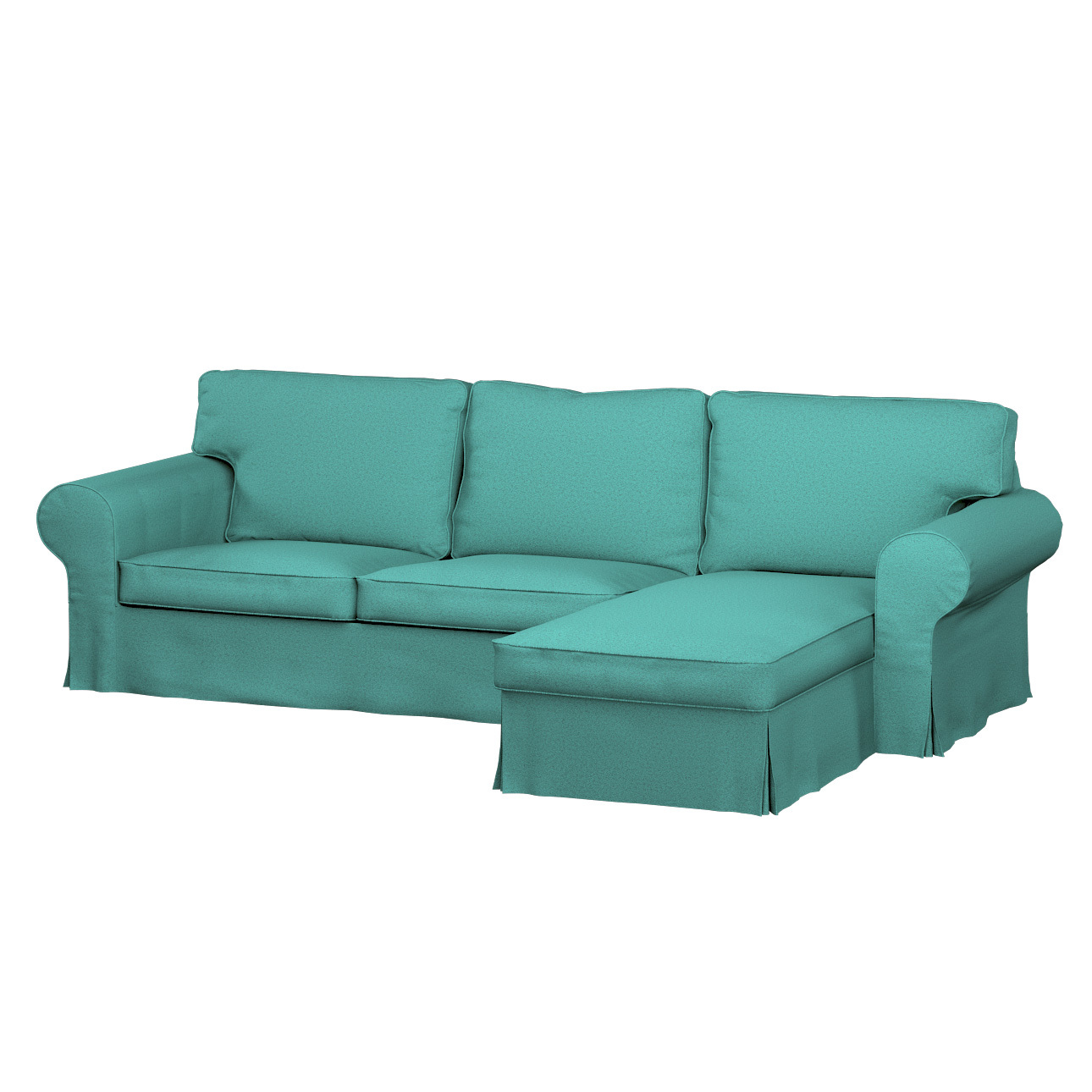 Dekoria Bezug für Ektorp 2-Sitzer Sofa mit Recamiere, Kollektion Living Loop, türkis