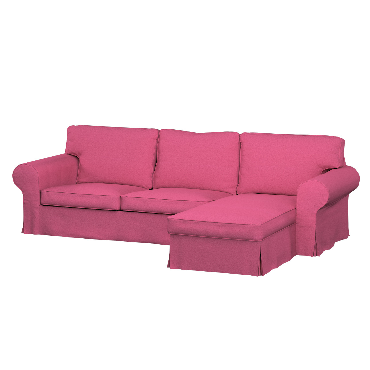 Dekoria Bezug für Ektorp 2-Sitzer Sofa mit Recamiere, Kollektion Living Loop, Fuchsia
