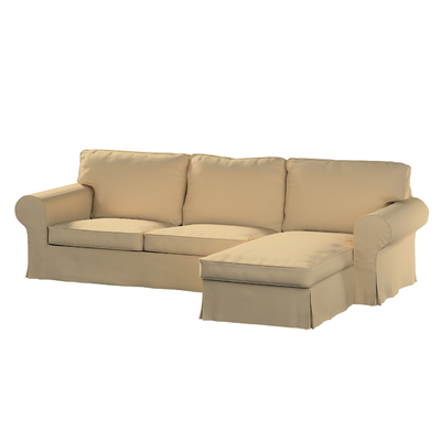 Ektorp 2-seater sofa with chaise longue cover Ektorp 2-seat sofa with chaise longue cover in collection Panama Cotton, fabric: 702-47