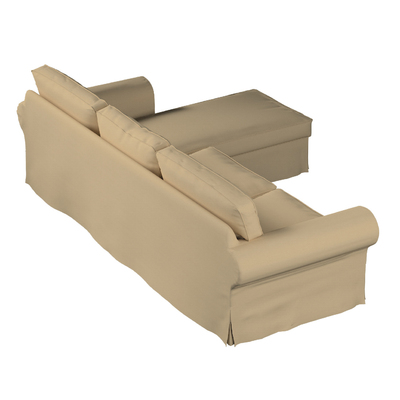 Ektorp 2-seater sofa with chaise longue cover Ektorp 2-seat sofa with chaise longue cover in collection Panama Cotton, fabric: 702-47
