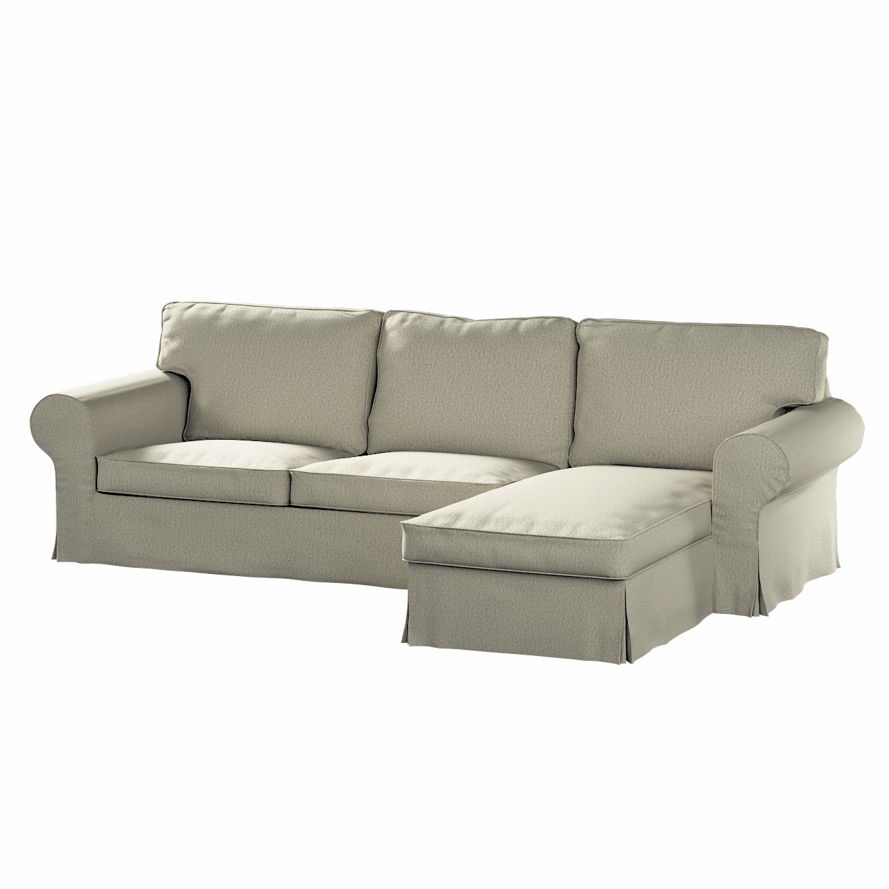 Bezug für Ektorp 2-Sitzer Sofa mit Recamiere, beige, Ektorp 2-Sitzer Sofabe günstig online kaufen