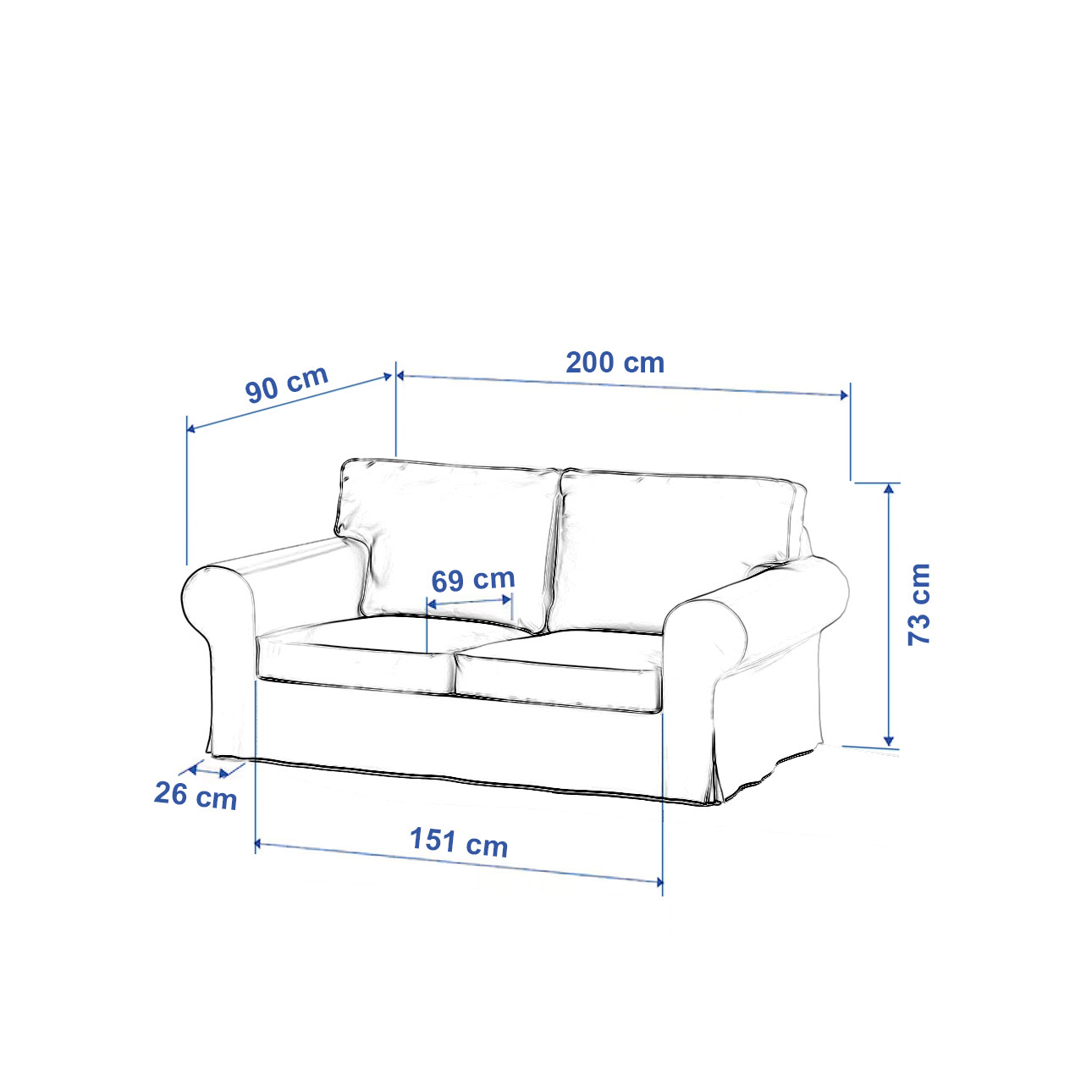 Potah na pohovku IKEA Ektorp 2-místná rozkládací  NOVÝ MODEL 2012