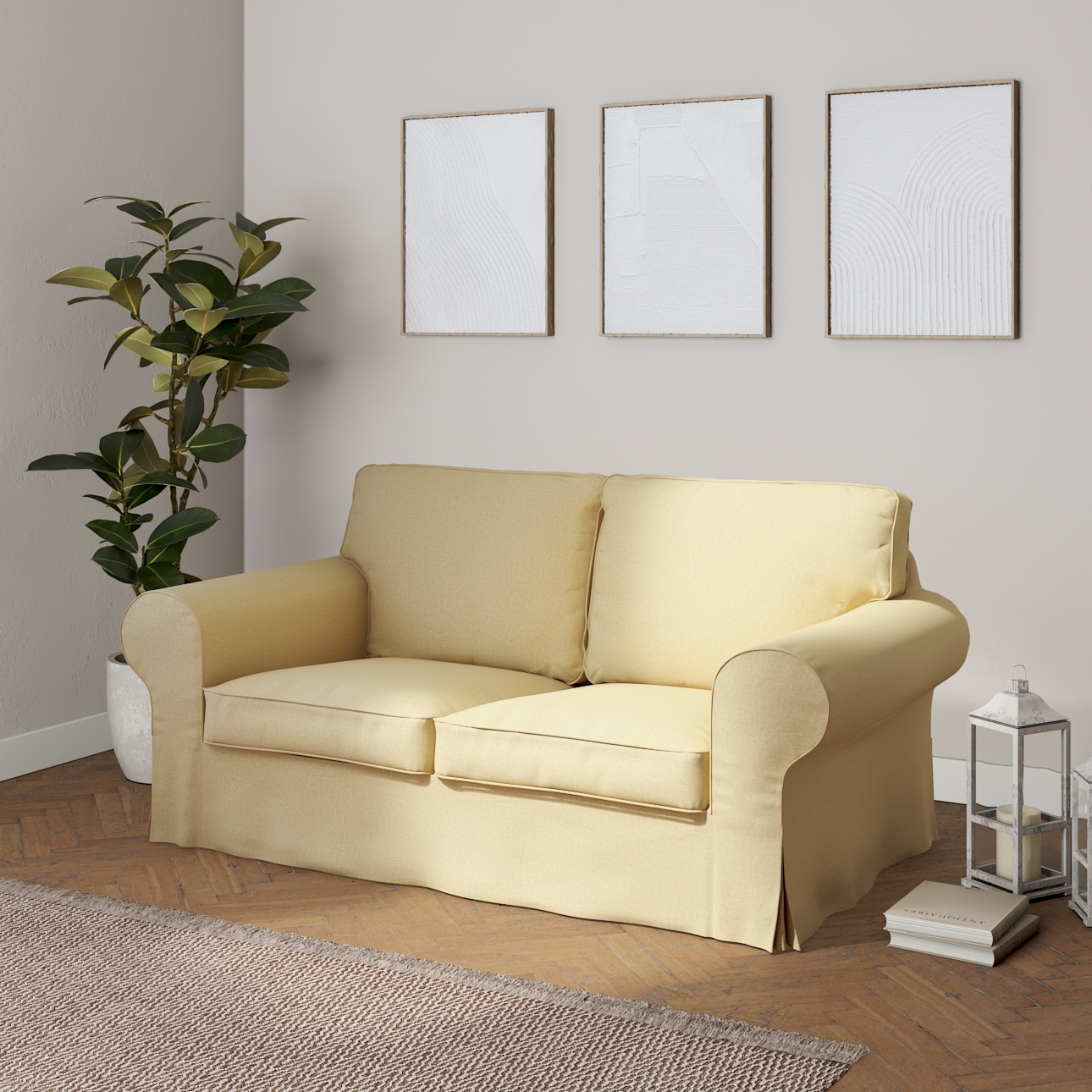 Bezug für Ektorp 2-Sitzer Schlafsofa NEUES Modell, vanille, Sofabezug für günstig online kaufen