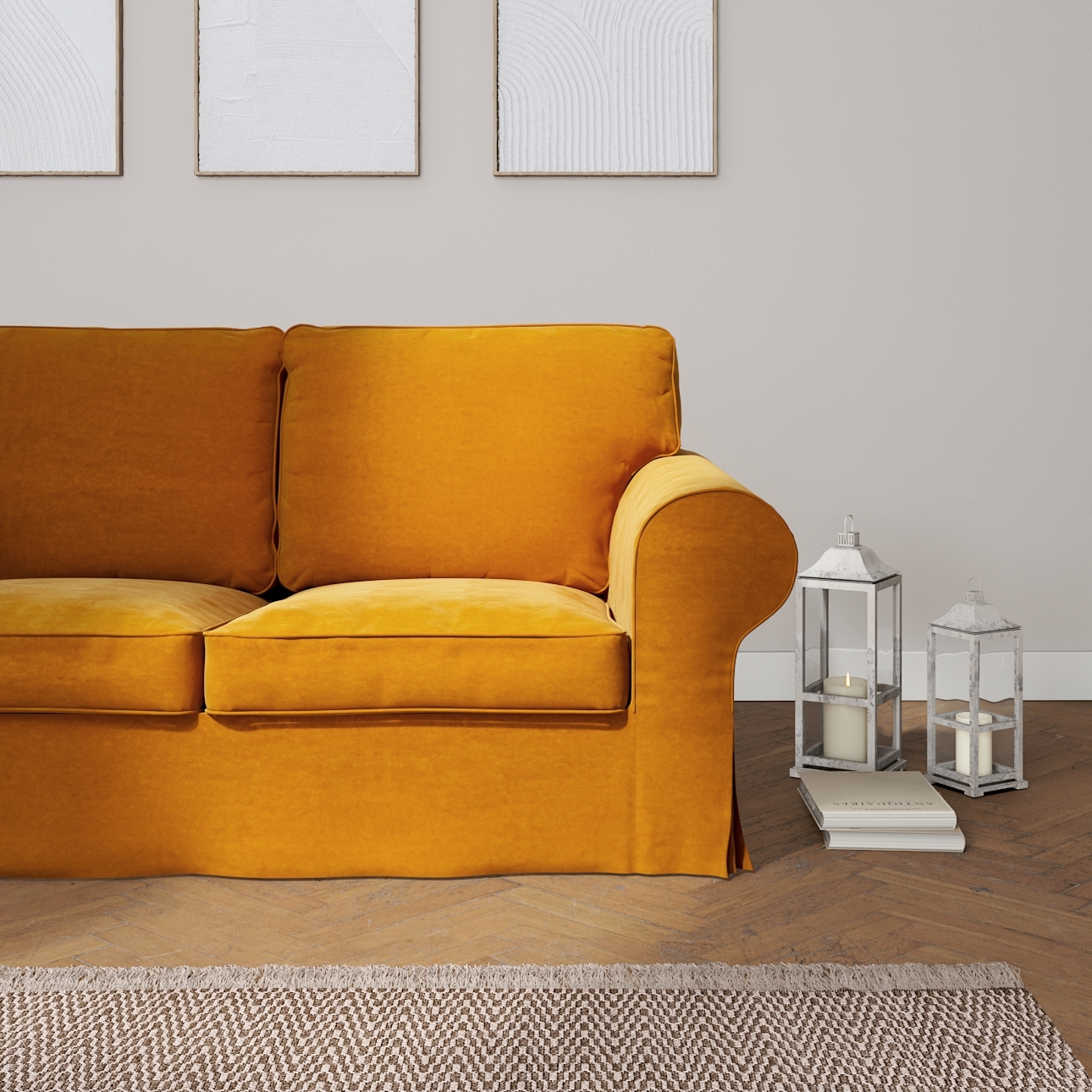 Bezug für Ektorp 2-Sitzer Schlafsofa NEUES Modell, honiggelb, Sofabezug für günstig online kaufen