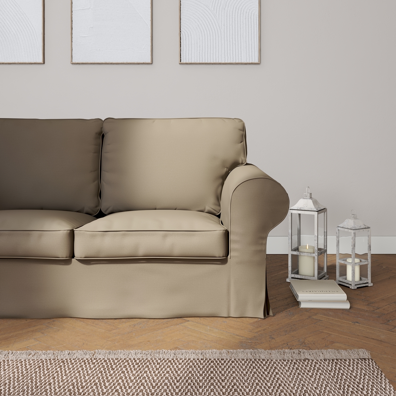 Bezug für Ektorp 2-Sitzer Schlafsofa NEUES Modell, mokka, Sofabezug für  Ek günstig online kaufen