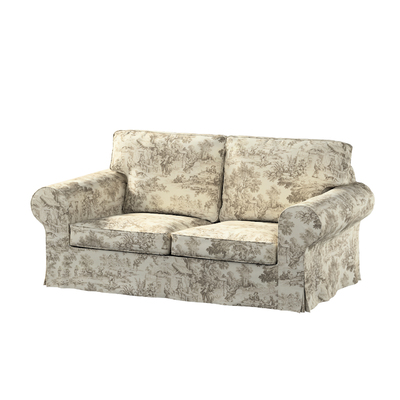 Ektorp 2 seater sofa bed cover for model on sale in Ikea 2004 2011 beige characters ivory background 144 53 195 x 90 x 73 cm Dekoria