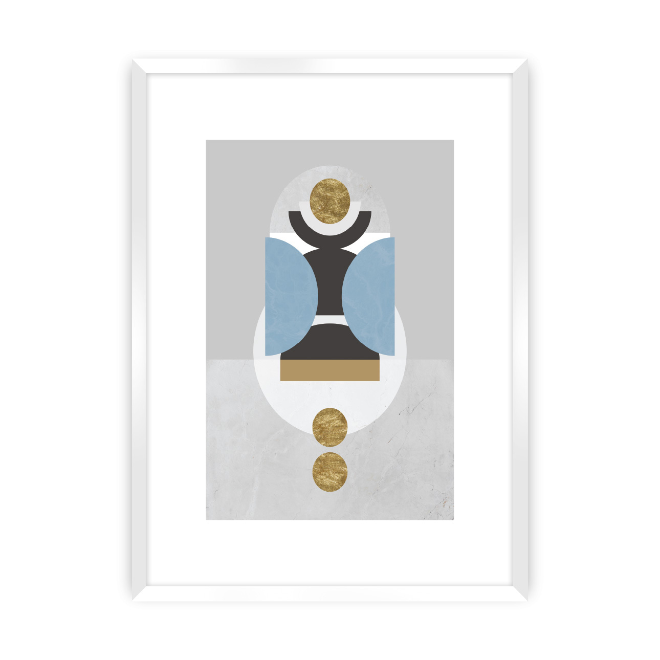 Poster Geometric Shapes I, 70 x 100 cm, Ramka: Biała günstig online kaufen